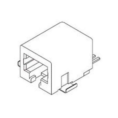 Molex Modular Connectors / Ethernet Connectors 6/4 Ckt R/A Smt Modjack 595Plt 437436101